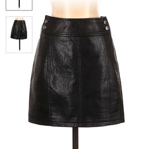Free People faux leather skirt